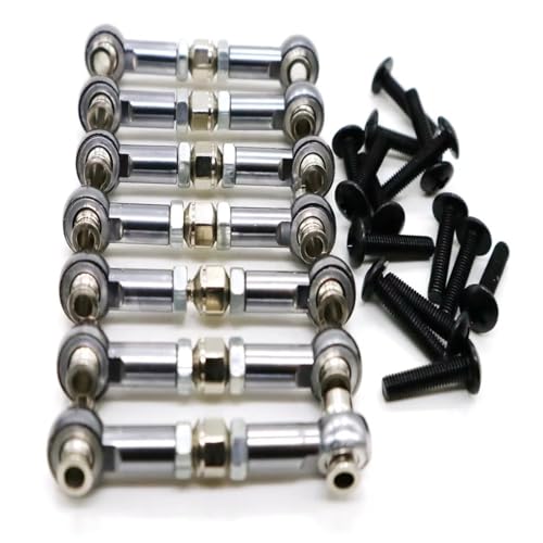 Kompatibel Mit HPI Für WR8 1/8 RC Upgrade-Teile Zubehör Ersatzteile 7-teiliges Lenkstangen-Set Aus Aluminiumlegierung Ferngesteuerte Autoteile(Gray) von JVRWSC
