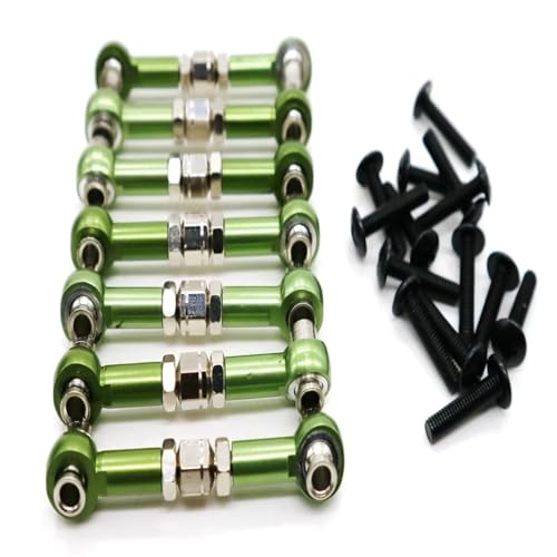 Kompatibel Mit HPI Für WR8 1/8 RC Upgrade-Teile Zubehör Ersatzteile 7-teiliges Lenkstangen-Set Aus Aluminiumlegierung Ferngesteuerte Autoteile(Green) von JVRWSC