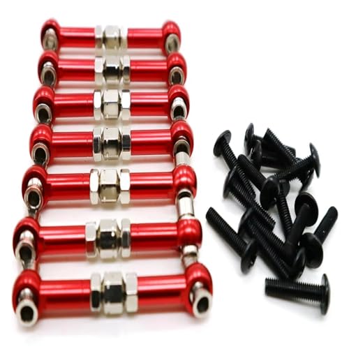 Kompatibel Mit HPI Für WR8 1/8 RC Upgrade-Teile Zubehör Ersatzteile 7-teiliges Lenkstangen-Set Aus Aluminiumlegierung Ferngesteuerte Autoteile(Red) von JVRWSC