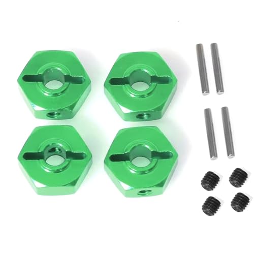 Kompatibel Mit LOSI Für Mini Für LMT 4X4 1/18 RC Brushed Monster Truck Auto-Upgrade-Teile Anschlüsse Hexagon 12mm Kit Grün RC-Zubehör von JVRWSC