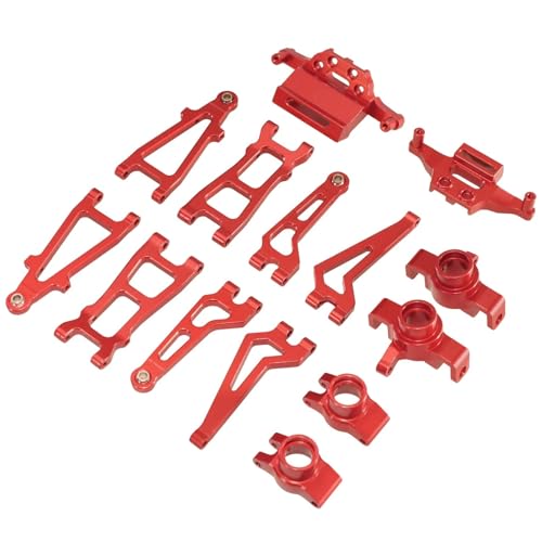 Kompatibel Mit MJX Für Hyper GO 20208 Für JJRC C8811 1/20 Fernbedienungsauto-Upgrade-Teile, Vorderer Unterer Arm, Oberer Schwingarmsatz RC-Zubehör(Red) von JVRWSC