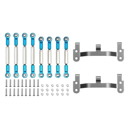 Kompatibel Mit MN D12 D90 Für MN99s Für WPL C14 1/16 RC Auto Teile Legierung Lenkung Link Stange Zugstange Halterung Für Sitz Stoßdämpfer Set Ferngesteuerte Autoteile(Steering LinkRod Set) von JVRWSC