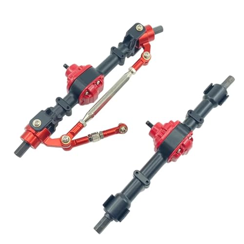 Kompatibel Mit MN D90 D91 D96 D99S Für MN-90 Für MN99S 1/12 RC Auto Upgrades Teile Zubehör Metall Vorder- Und Hinterachse Mit Antriebswelle Ferngesteuerte Autoteile(Black) von JVRWSC