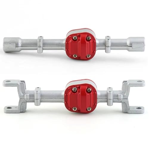 Kompatibel Mit MN D90 MN98 MN99S MN45 Metall-Vorder- Und Hinterachsgehäuse 1/12 RC-Auto-Upgrade-Teilezubehör Vorder Hinterachse RC(Red) von JVRWSC
