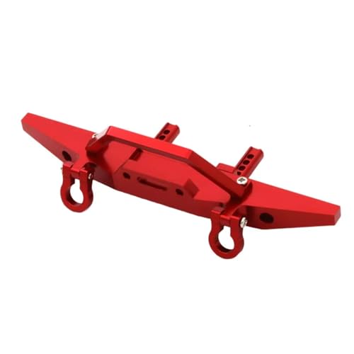Kompatibel Mit MN Für MN128 Für Wrangler 1/12 Fernbedienung Auto Upgrade Zubehör Teile Metall Frontstoßstange Schutz RC-Stoßstange(Red) von JVRWSC