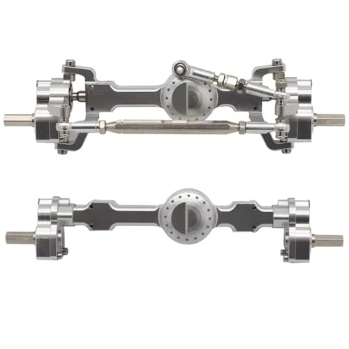 Kompatibel Mit MN Für MN99S Für MN98 D90 D91 D99 D99S MN90 1/12 RC-Auto-Upgrade-Teile CNC-Vollmetall-Vorder-Hinterportalachse Vorder Hinterachse RC(Silver) von JVRWSC