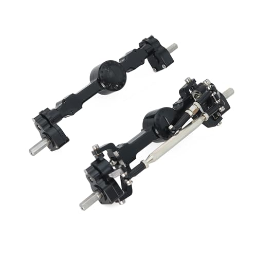 Kompatibel Mit MN Für MN99S MND90 D91 Für MN78 Für MN168 1/12 RC-Auto-Upgrade-Teile CNC-Metall-Portalachsensatz Vorne Und Hinten Vorder Hinterachse RC(Black) von JVRWSC