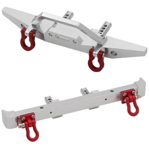 Kompatibel Mit MN MN128 1/12 RC-Autoteil, Aluminiumlegierung, Langlebige Vordere Und Hintere Stoßstange, RC-vordere Und Hintere Stoßstange RC-Stoßstange(White) von JVRWSC