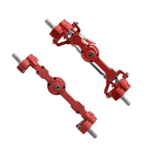 Kompatibel Mit MN MN99S MN98 D90 D91 D99 D99S MN90 Metall Vorne Hinten Portalachse 1/12 RC Auto Upgrade Teile Zubehör Vorder Hinterachse RC(Red) von JVRWSC