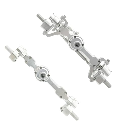 Kompatibel Mit MN MN99S MN98 D90 D91 D99 D99S MN90 Metall Vorne Hinten Portalachse 1/12 RC Auto Upgrade Teile Zubehör Vorder Hinterachse RC(Silver) von JVRWSC