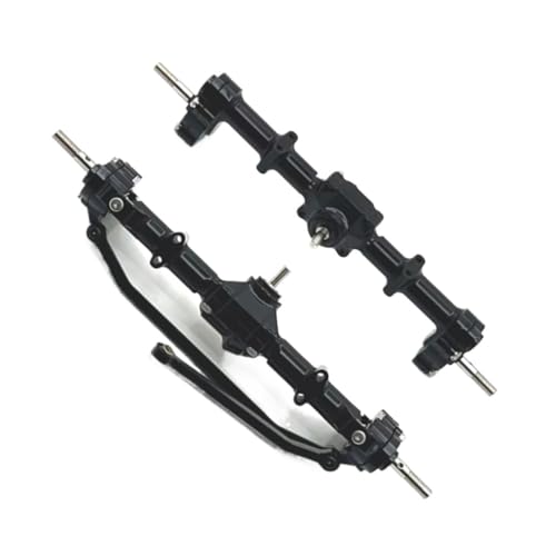 Kompatibel Mit MN168 1/12 RC-Auto, Metall-Vorder- Und Hinterrad-Portalachse, 12 Mm Radsechskantadapter, Upgrade-Teile, Zubehör Vorder Hinterachse RC(Black) von JVRWSC
