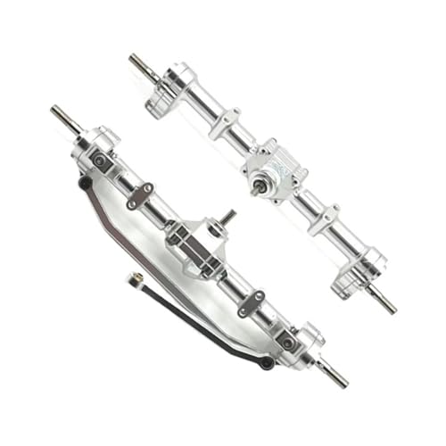 Kompatibel Mit MN168 1/12 RC-Auto, Metall-Vorder- Und Hinterrad-Portalachse, 12 Mm Radsechskantadapter, Upgrade-Teile, Zubehör Vorder Hinterachse RC(Silver) von JVRWSC