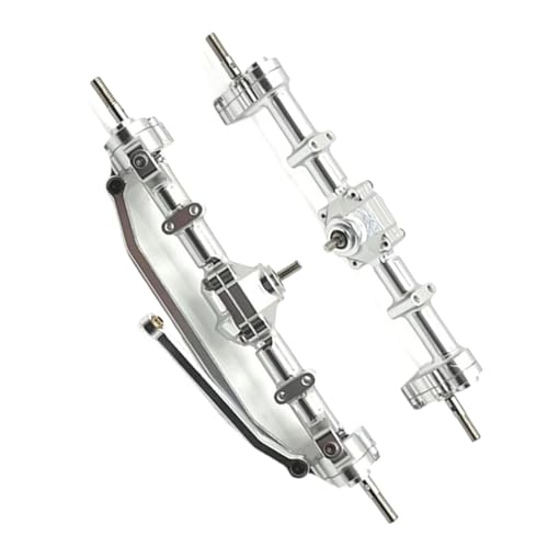 Kompatibel Mit MN168 Metall-Portalachse Vorne Und Hinten, 12 Mm Radsechskantadapter, 1/12 RC-Auto-Upgrade-Teilezubehör Vorder Hinterachse RC(Silver) von JVRWSC