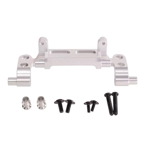 Kompatibel Mit MN78 Für MN82 Für MN168 99s Für MN98 1/12 RC-Auto-Upgrade-Teile Zubehör Metall-Front-Servostangen-Basishalterungsbrücke RC-Stoßstange(Silver) von JVRWSC