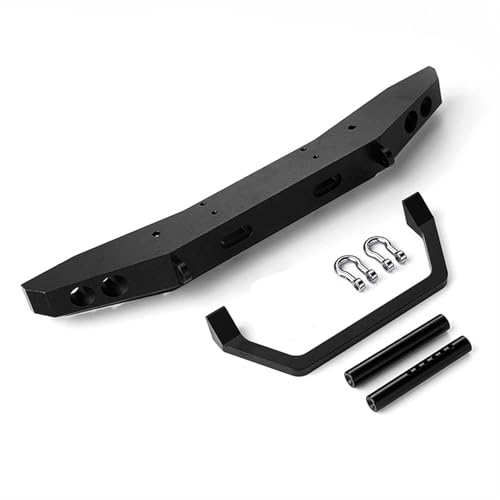 Kompatibel Mit REDCAT Für Gen7 Für Pro 1/10 RC Crawler Automodellauto Verbesserte Teile Aluminium CNC-Front- Und Heckstoßstange Mit Haken RC-Stoßstange(Black,Front Bumper) von JVRWSC