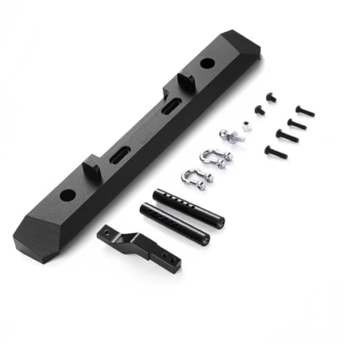 Kompatibel Mit REDCAT Gen7 Pro 1/10 RC Crawler Modellauto, Verbesserte Teile, Aluminium CNC-Stoßstange Vorne Hinten Mit Haken RC-Stoßstange(Black,Rear) von JVRWSC