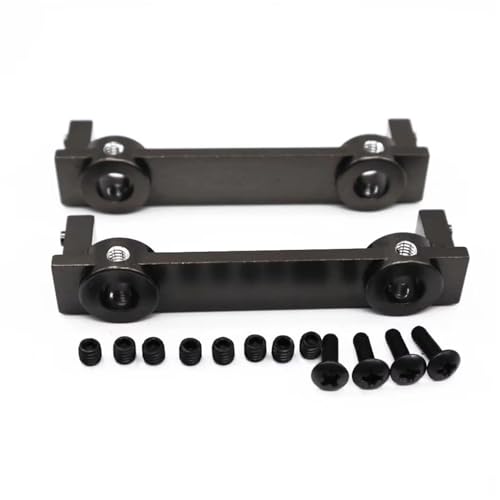 Kompatibel Mit RGT 86100 86100JC FTX5579 1/10 RC Cars Teilzubehör 2 Stück Vordere Hintere Stoßstangenhalterung Aus Aluminiumlegierung, Fallschutz Ferngesteuerte Autoteile(Black) von JVRWSC