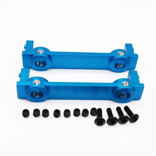 Kompatibel Mit RGT 86100 86100JC FTX5579 1/10 RC Cars Teilzubehör 2 Stück Vordere Hintere Stoßstangenhalterung Aus Aluminiumlegierung, Fallschutz Ferngesteuerte Autoteile(Blue) von JVRWSC