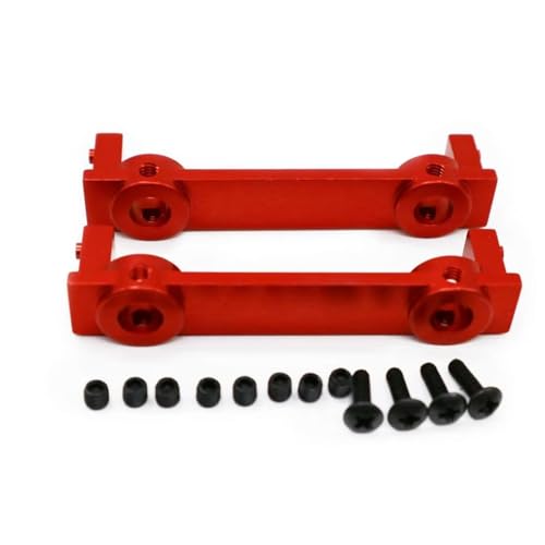 Kompatibel Mit RGT 86100 86100JC FTX5579 1/10 RC Cars Teilzubehör 2 Stück Vordere Hintere Stoßstangenhalterung Aus Aluminiumlegierung, Fallschutz Ferngesteuerte Autoteile(Red) von JVRWSC