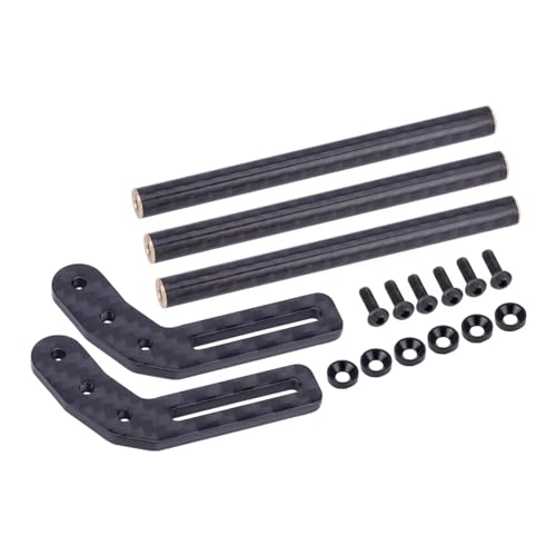 Kompatibel Mit SCX10 Für TRX4 Für LCG 1/10 RC Crawler Auto Modifikation Zubehör Teile Carbon Fiber Front Bumper RC-Stoßstange(Black) von JVRWSC