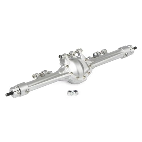 Kompatibel Mit SCX10 II Für Element Für Enduro CC01 1/10 RC Crawler, Integrierte CNC-Aluminium-Upgrade-Teile Für Die Vorder- Und Hinterachse Vorder Hinterachse RC(Silver,Rear) von JVRWSC