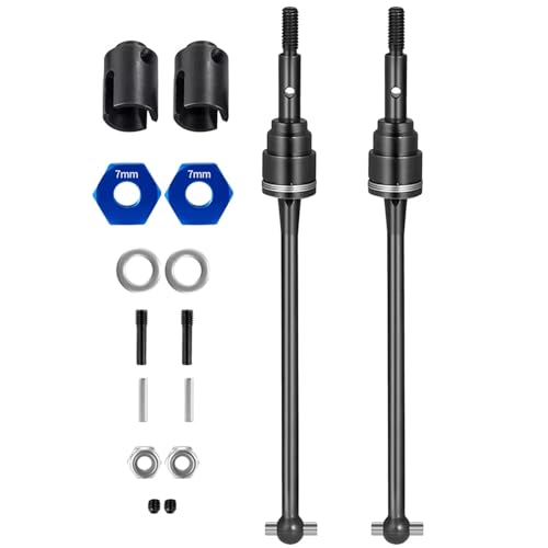 Kompatibel Mit Slash Für Rustler Für Stampede Für Hoss Für VXL 4X4 1/10 RC Short Course Truck Autoteil Stahl Vorne Hinten CVD-Fahrerwelle Ferngesteuerte Autoteile(Front) von JVRWSC