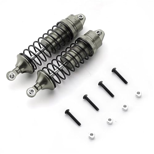 Kompatibel Mit TRAXXAS Für Slash 4x4 1/10 RC Autoteil-Zubehör, Ersatz-Stoßdämpfer Aus Aluminiumlegierung Mit Gewinde Vorne Ferngesteuerte Autoteile(Gray) von JVRWSC