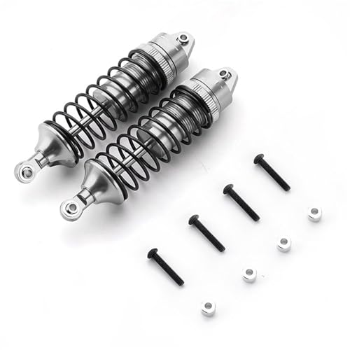 Kompatibel Mit TRAXXAS Für Slash 4x4 1/10 RC Autoteil-Zubehör, Ersatz-Stoßdämpfer Aus Aluminiumlegierung Mit Gewinde Vorne Ferngesteuerte Autoteile(Silver) von JVRWSC