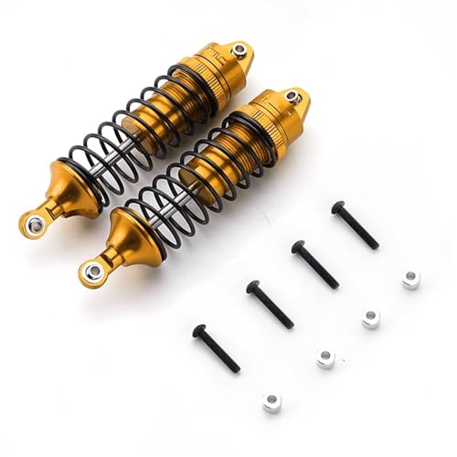 Kompatibel Mit TRAXXAS Für Slash 4x4 1/10 RC Autoteil-Zubehör, Ersatz-Stoßdämpfer Aus Aluminiumlegierung Mit Gewinde Vorne Ferngesteuerte Autoteile(Yellow) von JVRWSC