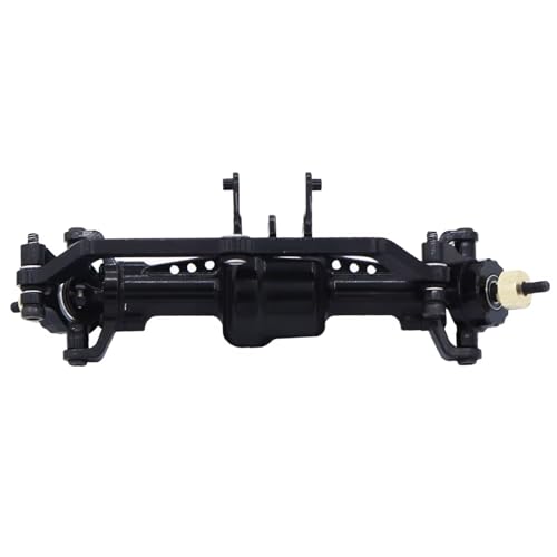 Kompatibel Mit TRX-4M 1/18 RC Crawler Auto Ersatz Upgrade Teile Zubehör Aluminium Legierung Vordere Hinterachse Set Vorder Hinterachse RC(Black,Front) von JVRWSC
