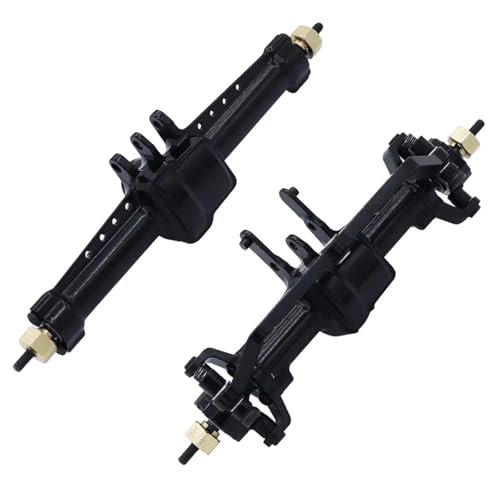 Kompatibel Mit TRX-4M 1/18 RC Crawler Auto Ersatz Upgrade Teile Zubehör Aluminium Legierung Vordere Hinterachse Set Vorder Hinterachse RC(Black,Front and Rear) von JVRWSC