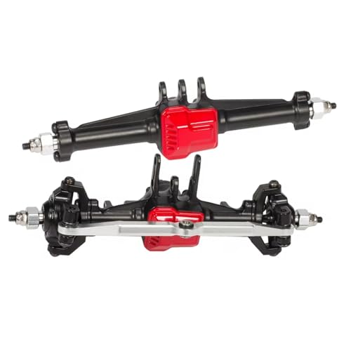 Kompatibel Mit TRX4-M Für Bronco Für Defender Für High Für Trail K10 Upgrade-Teile Hochleistungs-Vorder- Und Hinterachsen Aus Metall 1/18 RC Crawler Vorder Hinterachse RC(Black) von JVRWSC