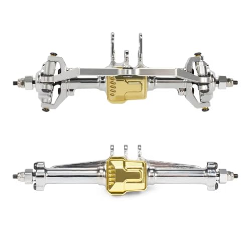 Kompatibel Mit TRX4-M Für Bronco Für Defender Für High Für Trail K10 Upgrade-Teile Hochleistungs-Vorder- Und Hinterachsen Aus Metall 1/18 RC Crawler Vorder Hinterachse RC(Silver) von JVRWSC