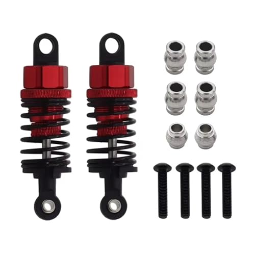 Kompatibel Mit Tamiya Für TT-01 Für TT01 Für TT-02 Für TT02 1/10 RC Auto Upgrade Teile Zubehör Metall Stoßdämpfer Öl Dämpfer Set Ferngesteuerte Autoteile(Red,2pcs) von JVRWSC