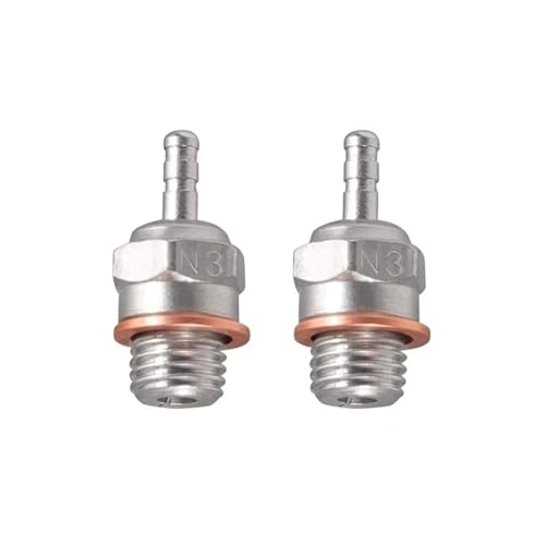 Kompatibel Mit Traxxas Für Kyosho Für HSP Für Redcat 1/8 1/10 RC Auto LKW Für Buggy Für Nitro Motoren Heißer Für Spark Glow Plug Ersetzen Ferngesteuerte Autoteile(2pcs N3) von JVRWSC
