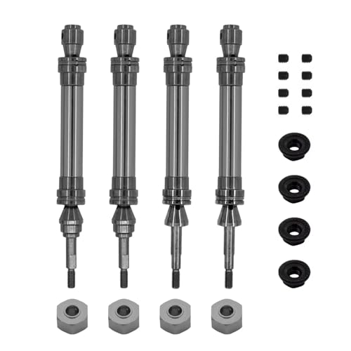Kompatibel Mit Traxxas Für Slash Für Rustler Für Stampede Für Hoss Für VXL 1/10 RC-Car-Teile 1 Satz Metall-Antriebswellen Mit CVD-Antrieb Vorn Und Hinten RC-Zubehör von JVRWSC
