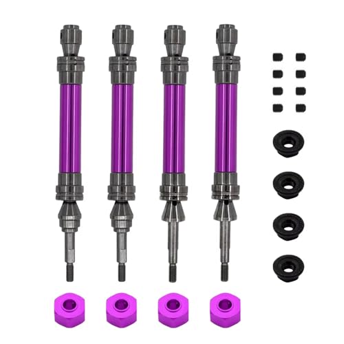 Kompatibel Mit Traxxas Für Slash Für Rustler Für Stampede Für Hoss Für VXL 1/10 RC-Car-Teile 1 Satz Metall-Antriebswellen Mit CVD-Antrieb Vorn Und Hinten RC-Zubehör von JVRWSC
