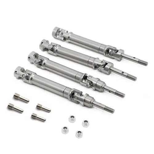 Kompatibel Mit Traxxas Für Slash Für Rustler Für Stampede Für VXL 4X4 4WD 1/10 RC-Autoteile, 4-teilige Antriebswelle Aus Metall Und Edelstahl, CVD RC-Zubehör von JVRWSC