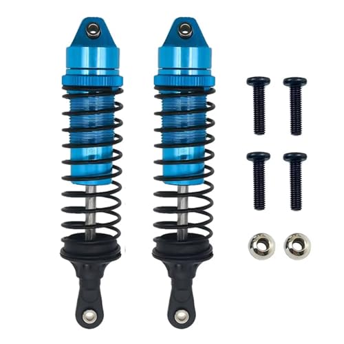 Kompatibel Mit Traxxas Für Slash Für Rustler Für VXL Für Stampede 1/10 RC-Automontageteile 4x4 4WD 2WD Aluminium-Stoßdämpfer Vorne Hinten RC-Zubehör(Blue,Rear) von JVRWSC