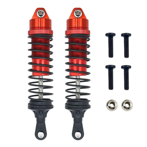 Kompatibel Mit Traxxas Für Slash Für Rustler Für VXL Für Stampede 1/10 RC-Automontageteile 4x4 4WD 2WD Aluminium-Stoßdämpfer Vorne Hinten RC-Zubehör(Red,Rear) von JVRWSC