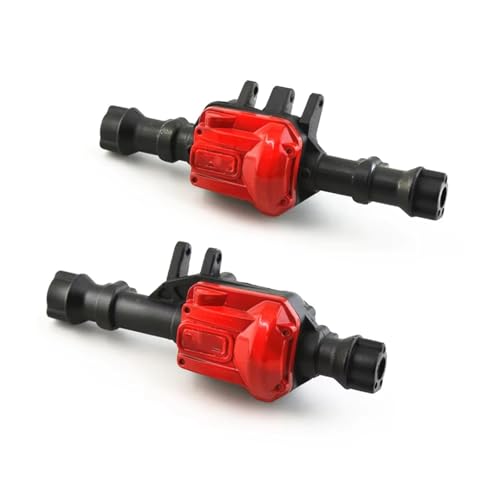 Kompatibel Mit Traxxas Für TRX-4 1/10 RC Crawler Car Metall Vorder- Und Hinterachse Shell Achsengehäuse Upgrade Teile Zubehör Vorder Hinterachse RC(Black) von JVRWSC