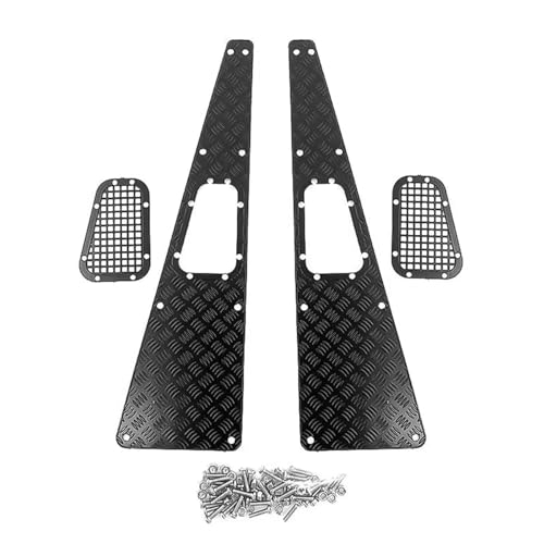 Kompatibel Mit Traxxas Für TRX-4 Für TRX4 Für Defender 1/10 RC Crawler Upgrade Teile Zubehör Metall Anti-Rutsch-Platte Ansauggitter Ferngesteuerte Autoteile(Black) von JVRWSC