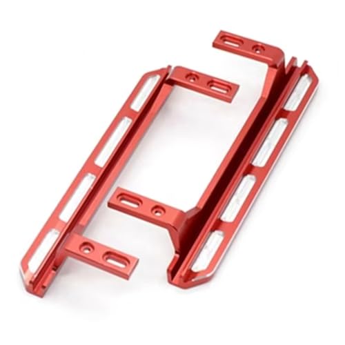 Kompatibel Mit Traxxas Für TRX4 2021 Für Bronco 1/10 RC Cawler Auto-Upgrade-Teile Zubehör 2-teiliger Metallpedal-Seitenplattenschieber RC-Zubehör(Red) von JVRWSC