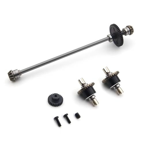 Kompatibel Mit WLtoys 124016 124017 124018 124019 1/12 RC-Auto-Upgrade-Teile, Metall-Mittelantriebswellenbaugruppe, 27-Tonnen-Motorgetriebe RC-Zubehör(Gray,B) von JVRWSC