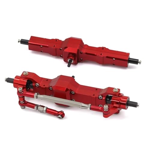 Kompatibel Mit WPL 1/10 C74 1/16 C14 C24 C34 C54 B14 B24 Für Feiyu RC-Auto-Ersatzteilzubehör Metall-Upgrade Vorder- Und Hinterachse Vorder Hinterachse RC(Red) von JVRWSC
