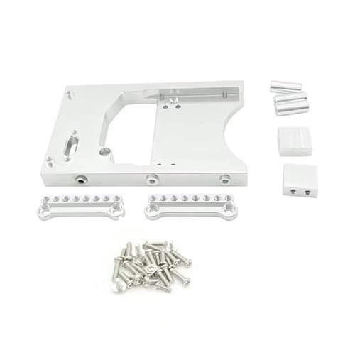 Kompatibel Mit WPL 1/16 Für MN D90 D91 D96 D99 MN90 Für MN99S 1/12 RC-Autoteile, Vorderer Hinterer Lenkservo, Fester Montagehalterungsstrahl RC-Zubehör(Silver,Front) von JVRWSC