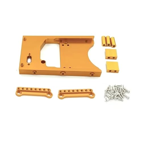 Kompatibel Mit WPL 1/16 Für MN D90 D91 D96 D99 MN90 Für MN99S 1/12 RC-Autoteile, Vorderer Hinterer Lenkservo, Fester Montagehalterungsstrahl RC-Zubehör(Yellow,Front) von JVRWSC