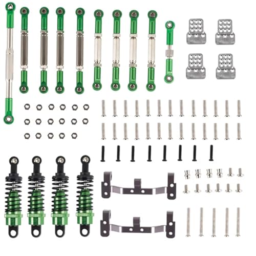 Kompatibel Mit WPL 1/16 RC Crawler Truck Teile Stoßdämpfer Dämpfer DIY Ersatzzubehör Mit Verlängerung Für Sitz Ferngesteuerte Autoteile(Green) von JVRWSC