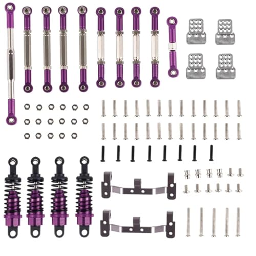 Kompatibel Mit WPL 1/16 RC Crawler Truck Teile Stoßdämpfer Dämpfer DIY Ersatzzubehör Mit Verlängerung Für Sitz Ferngesteuerte Autoteile(Purple) von JVRWSC