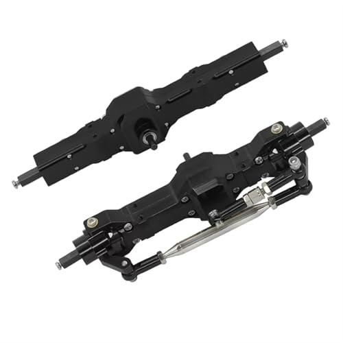 Kompatibel Mit WPL C14 C24 B14 B24 B16 B36 Für Feiyu RC-Auto-Update-Teile, Metall-Vorder- Und Hinterachsen-Montagesatz Vorder Hinterachse RC(Black) von JVRWSC